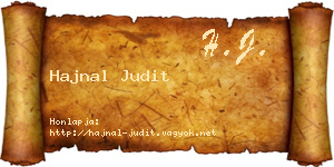 Hajnal Judit névjegykártya